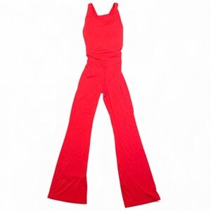 JoyLab Vibrant Red Flare Jumpsuit